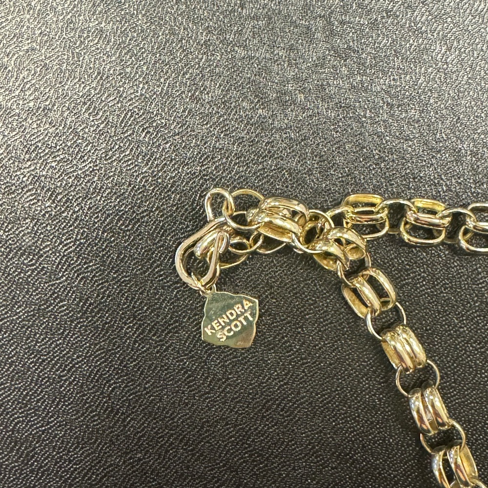 Kendra Scott Harlow Gold Statement Necklace In Bronze Veined Turquoise - Picture 5 of 6